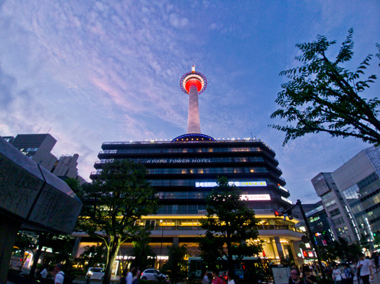 Kyoto Tower in the Evening